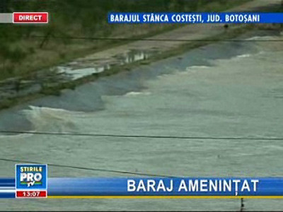 Singurul baraj de pe Prut ar putea ceda sub presiunea apei