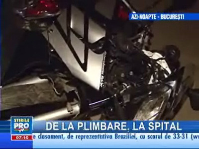 Cursă cu scuterul sfârşită la spital pentru doi adolescenţi din Capitală