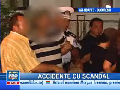 Accidente rutiere cu scandal, în Capitală