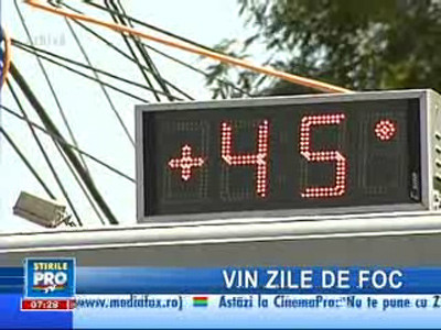 Caniculă în sudul României! Astăzi vor fi 40 de grade la umbră!