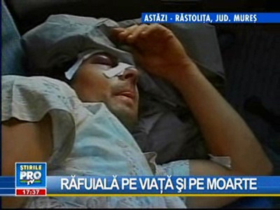Bătaie cu bâte şi răngi de fier într-o comună Mureş