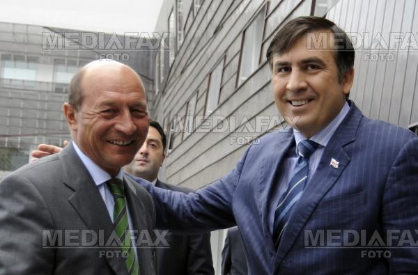 Traian Basescu si Mihail Saakashvili fata in fata