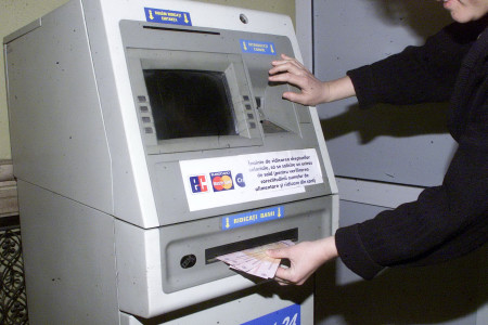 Bancomat spart intr-o sala de sport din Adjud, Vrancea