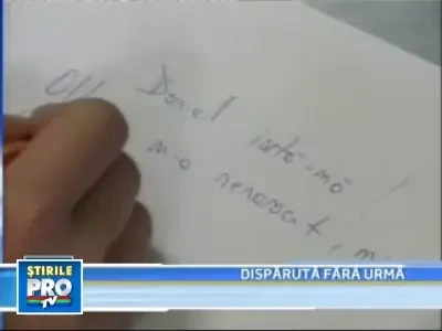 A lasat un bilet si a disparut fara urma!
