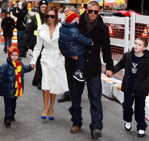 Beckham, la scoala cu bodyguarzii