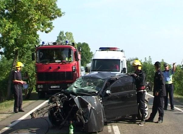 Impact teribil pe Drumul European 58, intre Ilba si Cicarlau