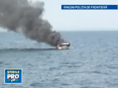 Alerta pe mare! Un iaht a luat foc la cateva mile de Portul Constanta
