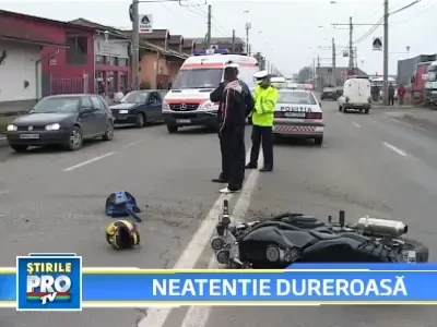 Motociclist ranit grav pe un bulevard din Baia Mare