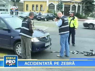 Accidentata pe trecerea de pietoni!