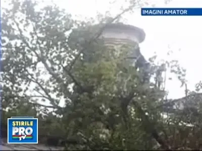 Un copac a cazut peste acoperisul unei case din Bucuresti