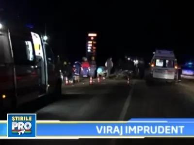 Un viraj imprudent a bagat trei persoane in spital