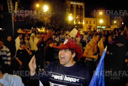 Fiesta pe strazile Clujului dupa meciul dintre CFR si Chelsea!