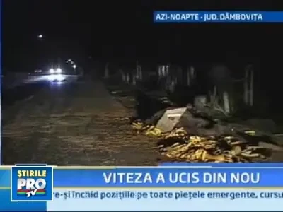 Caruta spulberata pe o sosea din Dambovita. O persoana a murit