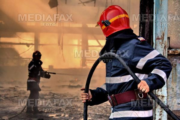 Incendiu violent la o fabrica de lactate din judetul Arges