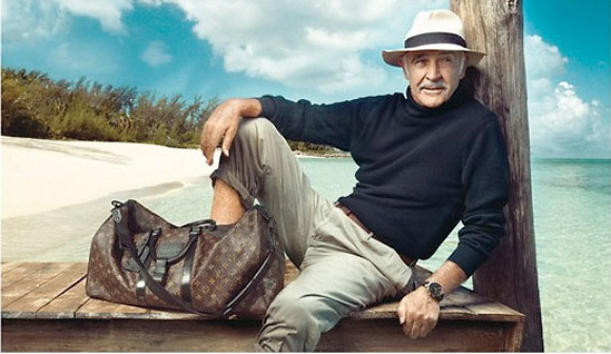 Sean Connery, imaginea calatorului cu geanta de lux