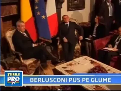 Berlusconi a vazut rosu in fata ochilor! Cravata lui Predoiu