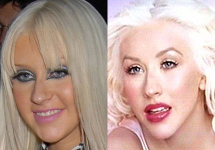 Christina Aguilera a fost modificata pe computer