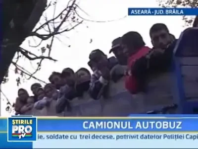 Se intampla la Braila! 60 de oameni inghesuiti intr-un camion