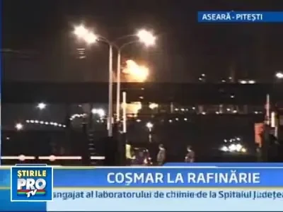 Panica la Rafinaria Arpechim Pitesti! Incendiu de proportii!