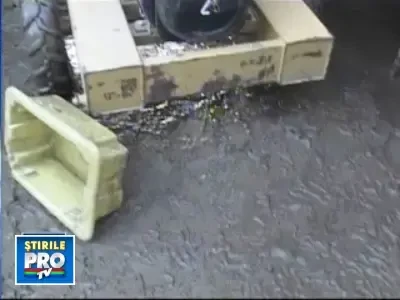 Inundatii la Sibiu, dupa ce o conducta de apa s-a spart!