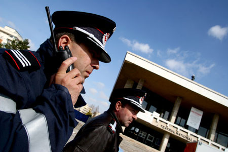 Desfasurare de forte in toata regula, pe strazile Sibiului