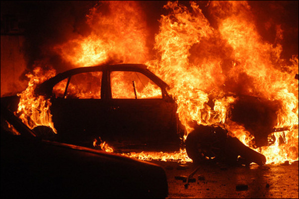 Masini incendiate la Raliul Prieteniei de la Braila