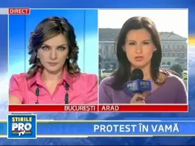 Protest spontan in vama Nadlac! Camionagiii au blocat iesirea din tara