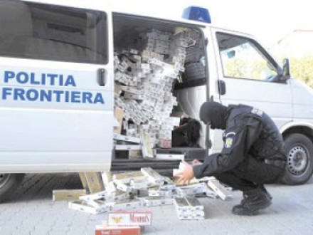 Maramuresean prins cu tigari de contrabanda in masina