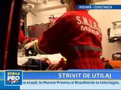 Grav accident la Constanta! A fost strivit de utilajul pe care il conducea