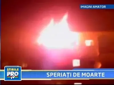 Un batran a scapat cu viata dintr-un incendiu care i-a cuprins locuinta