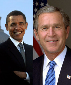 Obama, pata de culoare la Casa Alba. S-a intalnit cu Bush