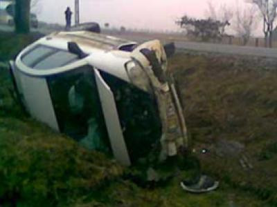 O soferita s-a rasturnat pe drumul spre Paltinis