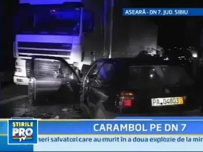 Accident in lant in Sibiu. Teribilismul pe sosea face din nou victime