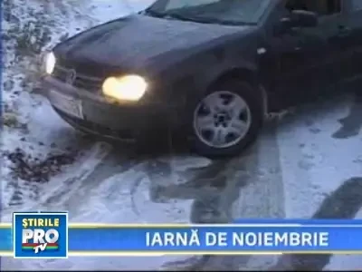 Haos pe soselele din Maramures. Ninge abundent, iar circulatia a inghetat