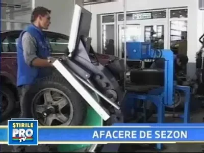 Vulcanizarile, asaltate de soferii luati prin surprindere de ninsoare