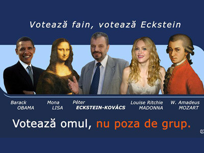 Ce mai naste campania electorala: Mona Lisa, la dreapta candidatului UDMR