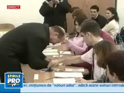 Presedintele Traian Basescu a votat la Colegiu A.D Xenopol
