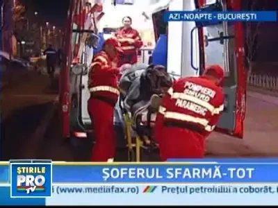 Un sofer beat si-a facut masina varza, dupa ce a intrat intr-un ghiveci!