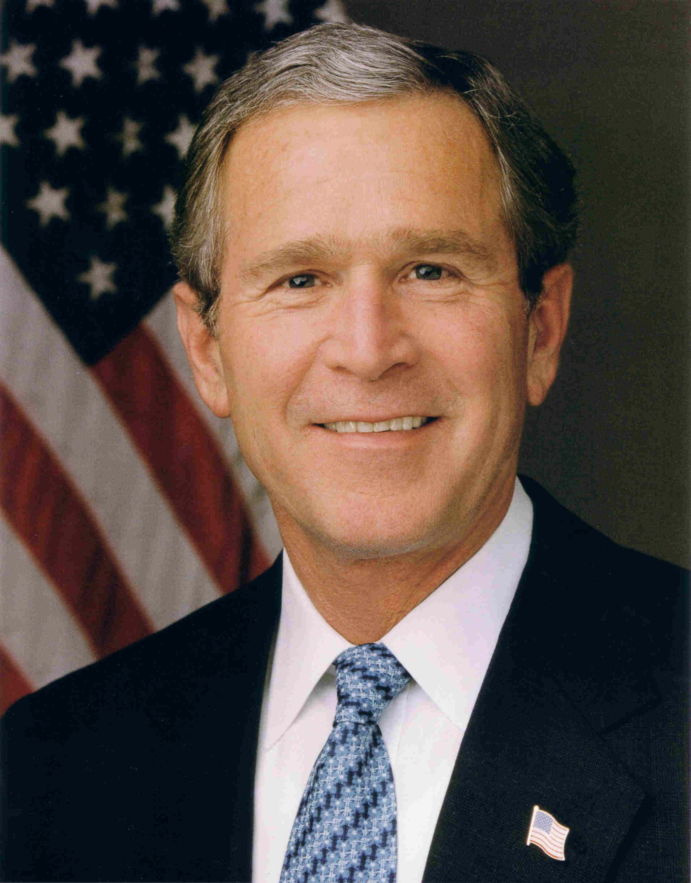 George Bush, fascinat de portretul sau!