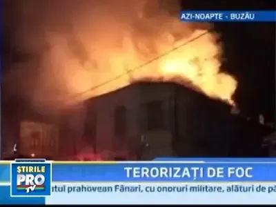 Noapte de foc in Buzau, flacarile au mistuit casele a noua familii