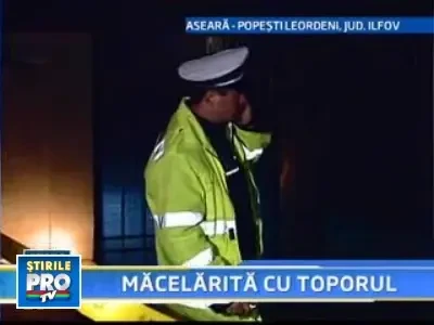 Si-a macelarit sotia cu toporul cu care transa porcul!