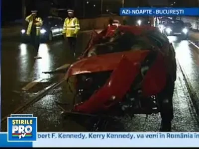 S-a crezut tramvai! Un sofer a facut accident pentru ca circula pe sine