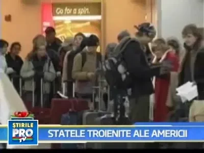 Ninsorile abundente, viscolul si poleiul fac legea in America