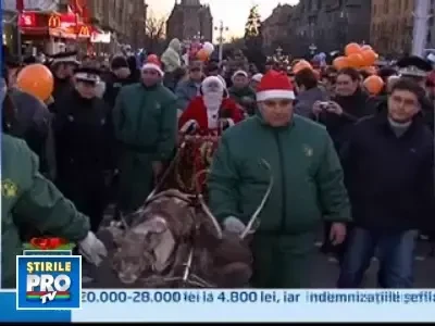 Mos Craciun nu i-a uitat nici pe micutii timisoreni!