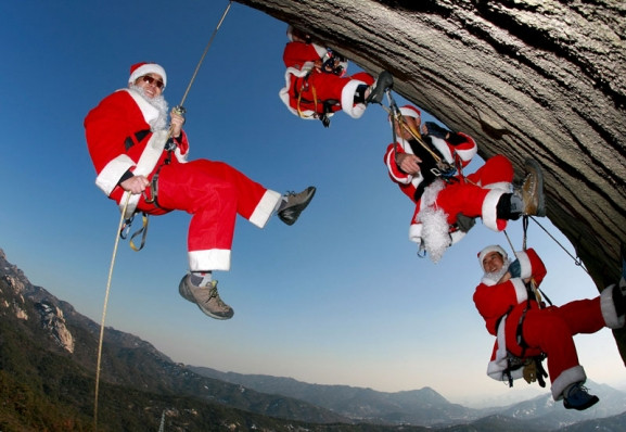 La Timisoara, Mos Craciun e anul acesta alpinist!