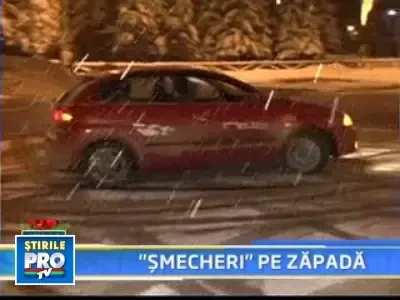 Distractia numarul 1 la munte: derapajele controlate cu masina pe zapada