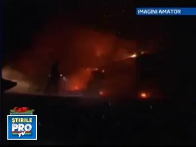 Incendiu la Sucevita! O cabana a ars din temelii