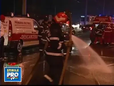 Pericol de explozie pe soseaua Colentina, dupa un grav accident rutier