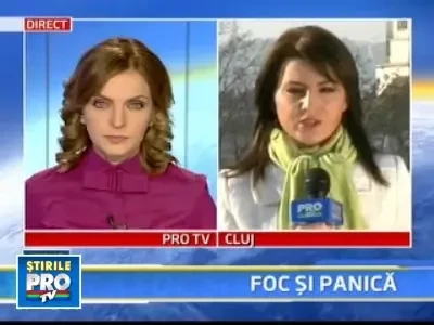 Panica in Turda: o cladire in care locuiau opt familii, amenintata de foc