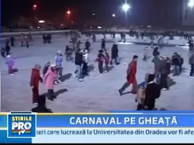 La carnaval pe patinoarul din Sebes